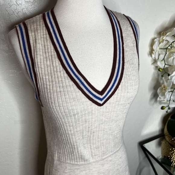 FOSSIL Vintage Soft wool Fit & Flare Sweater Dress L - Picture 4 of 9